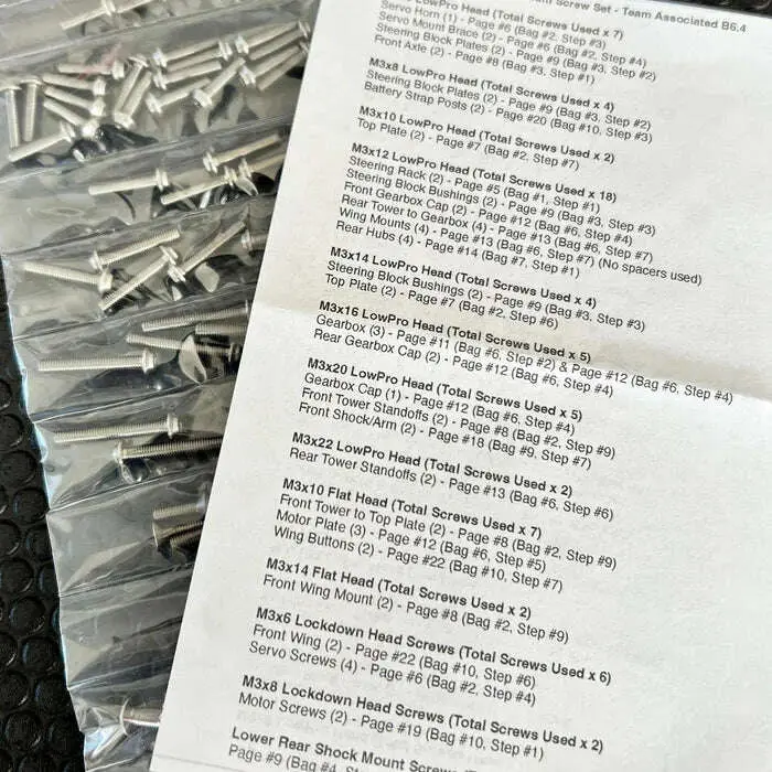 1Up Racing Pro Duty Titanium Screw Sets 1