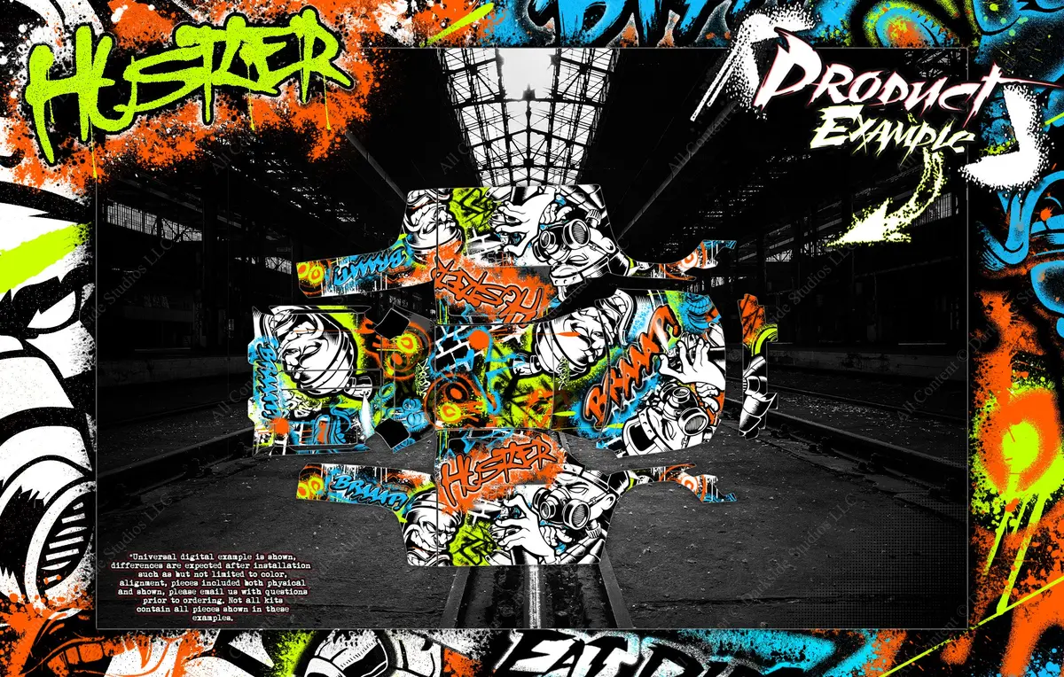 'Hustler' Themed Graphics Wrap Skin Fits Arrma Kraton 8S / 6S For Pro-Line Brute Bash Unbreakable Body 2