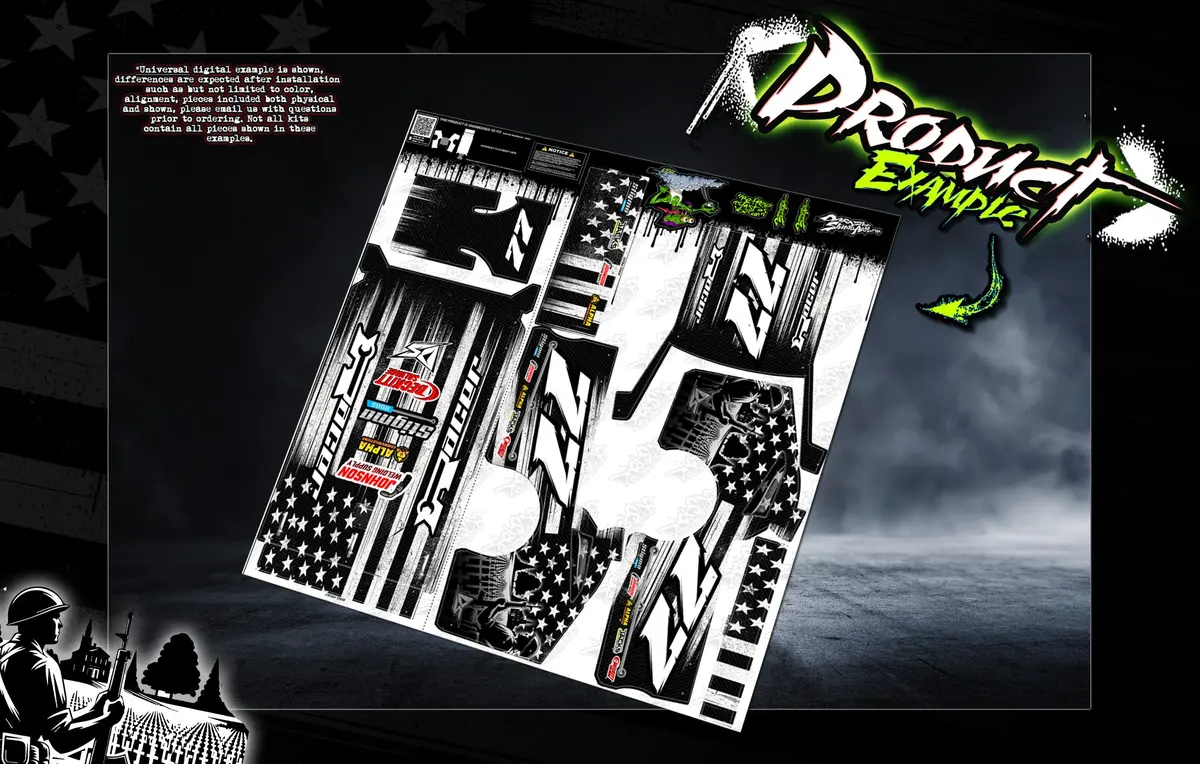 'Pow' Customizable Decal Skin Kit Fits Salvas Mudboss / Se2 Sprint Lexan Body For Traxxas Slash Dirt Oval Short Course Racing 2