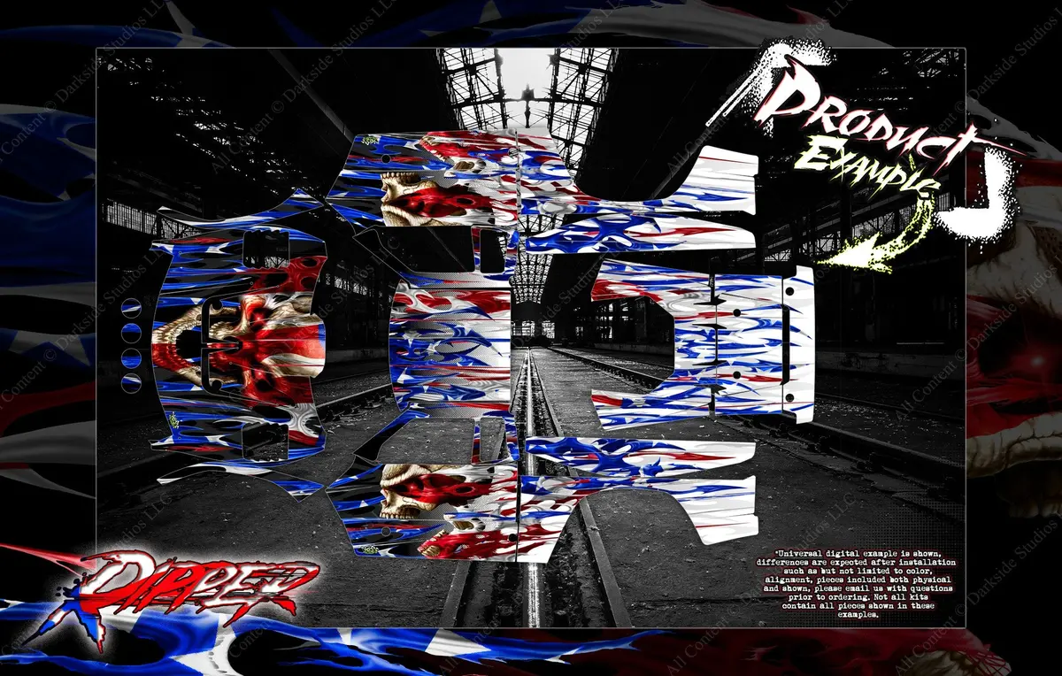 Hpi Baja 5T Graphics Wrap Decals "Ripper" Hop-Up Skin Fits Lexan Body / Wing Parts 1