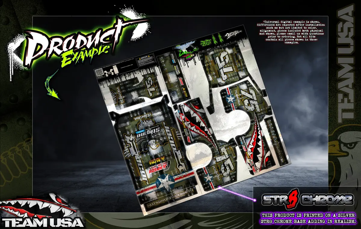 'Team Usa' Themed Wrap Fits Jbody Rc® | Crate Late Model | Mini Mudboss | Mudboss 2
