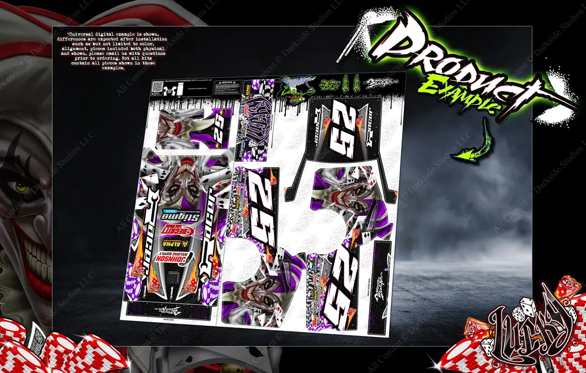 'Lucky' Themed Graphics Wrap Kit Fits Gt Bodies® | Bandit | Hackfab Edm | Late Model | Mudboss | Sprint 2
