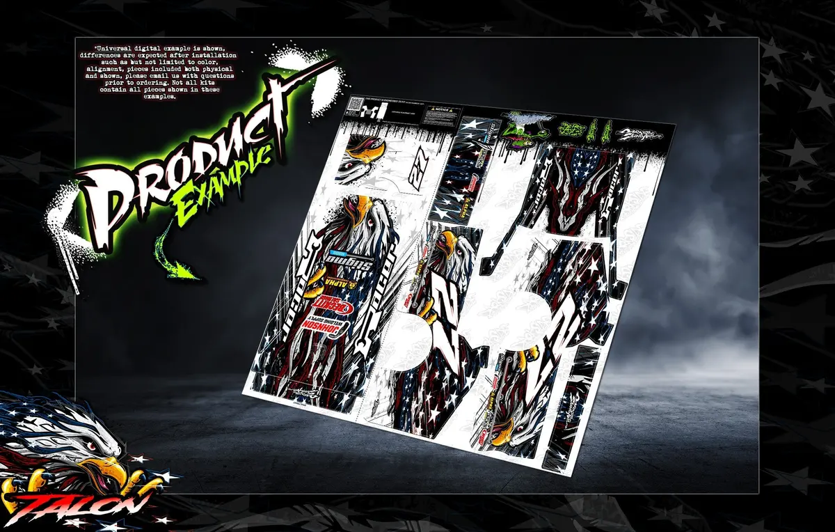 'Talon' Themed Wrap Fits Jbody Rc® | Crate Late Model | Mini Mudboss | Mudboss 2