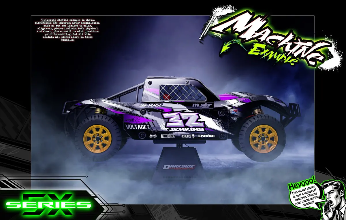 'Series 5X' Themed Graphics Kit Fits 30° North Big Flex Body | Losi® 5Ive-T | King Motor | Rovan 1