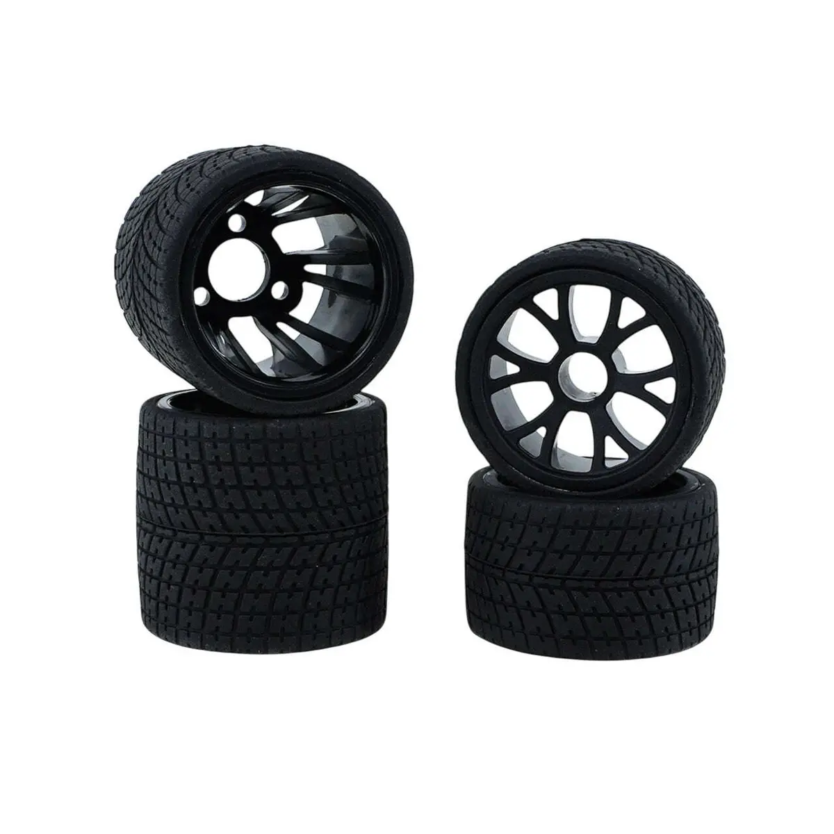 Excelerate R12 1/12Th Rubber Tires (4) Pre-Mounts 1