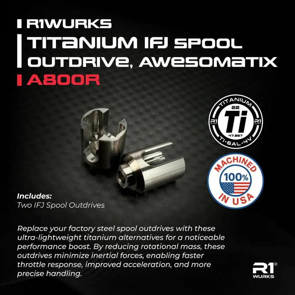 R1wurks Titanium Ifj Spool Outdrive, Awesomatix A800r 1