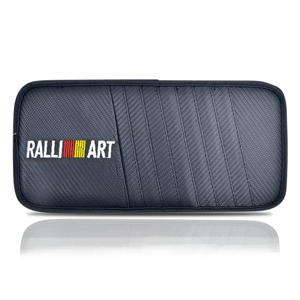 Ralliart Mitsubishi Car Sun Visor Organizer Pocket Storage Receipt 1
