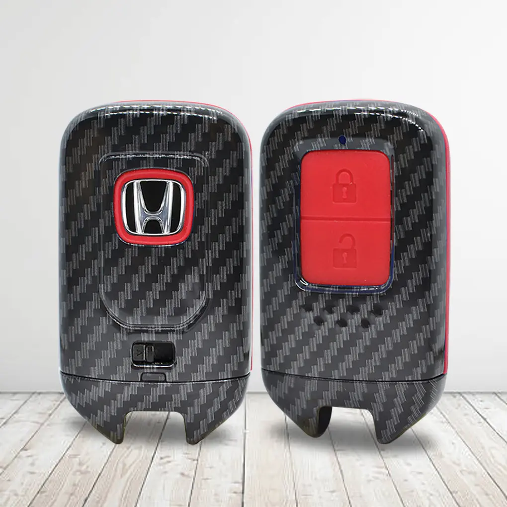Honda Hard Plastic Carbon Buttons Car Key Case Carbon Fiber Shell 3