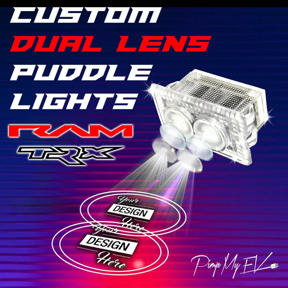 Custom Dual Lens Led Courtesy Side Wing Mirror Projector Puddle Lights For Ram Trx - 2021-2024 1