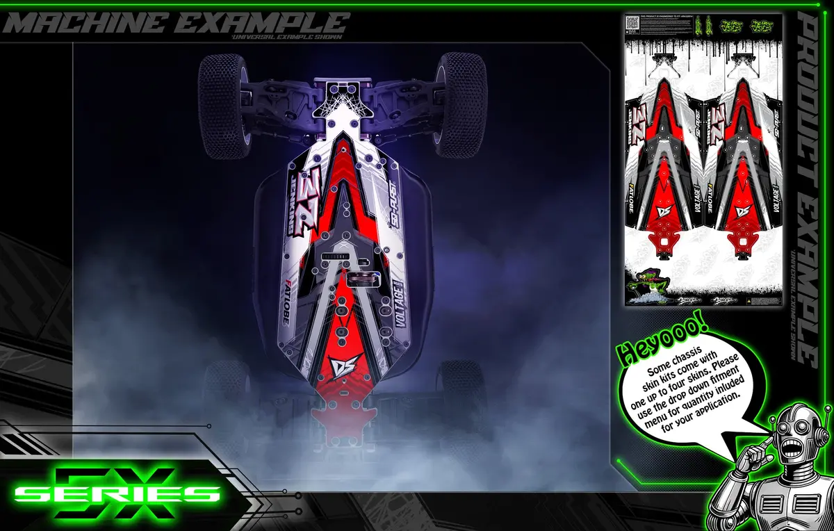 'Series 5X' Aftermarket Themed Chassis Skin Fits Traxxas® | Drag Slash | Mudboss | Slash 2Wd | Slash 2Wd Lcg | Slash 4Wd | Slash 4Wd Lcg 1
