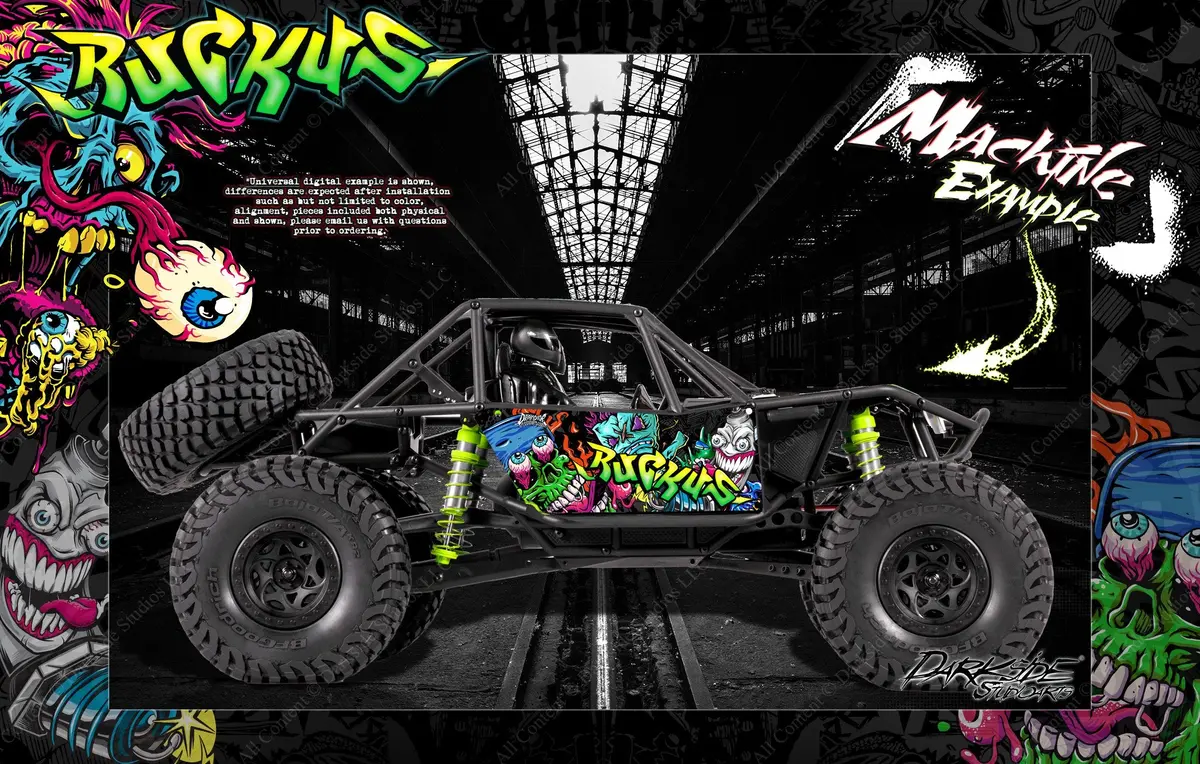'Ruckus' Themed Body Graphics Kit Fits Axial Rr1o Bomber # Ax90053 1