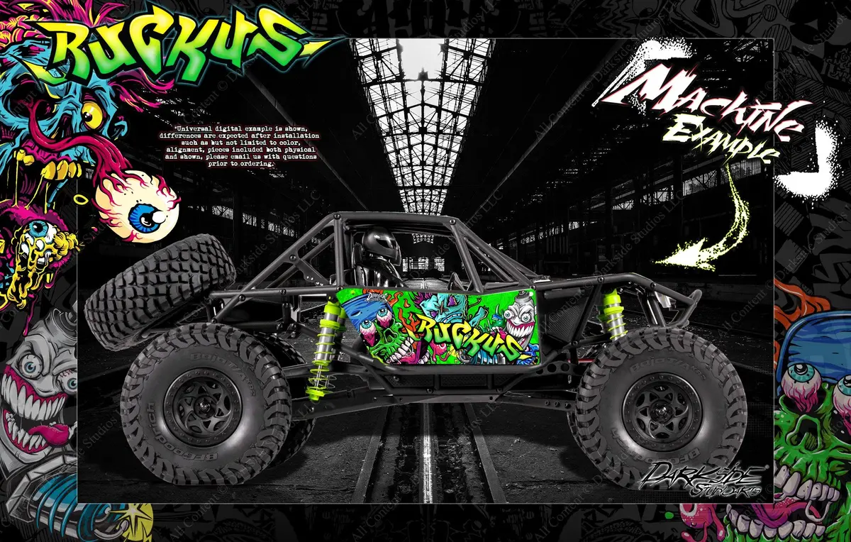 'Ruckus' Themed Body Skin Fits Axial Rr10 Bomber Lexan Panel Kit # Ax90053 1