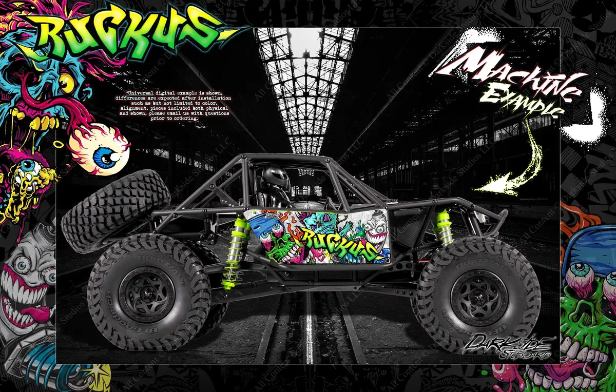 'Ruckus' Themed Skin Fits Axial Rr10 Bomber Body Panels # Ax90053 1