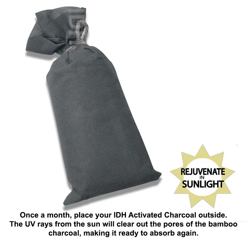 Idh Acp-Grey-1 Bamboo Activated Charcoal (Grey)140 Gram 100% Natural & Chemical Free Moisture 1