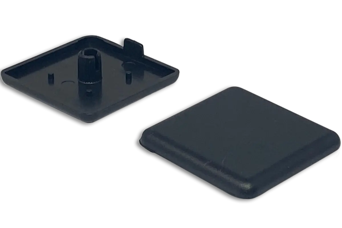 40 X 40Mm Plastic Extrusion End Cap - Pack Of 2 1