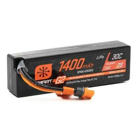 Spektrum 7.4V 1400Mah 2S 30C Smart G2 Lipo Battery: Ic2 1