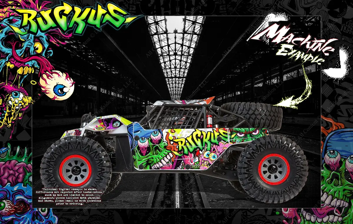 'Ruckus' Hop Up Graphics Kit For Losi Super Baja Rey 1.0 / 1.0 Super Rock Rey Fits Los250035 / Los350002 1