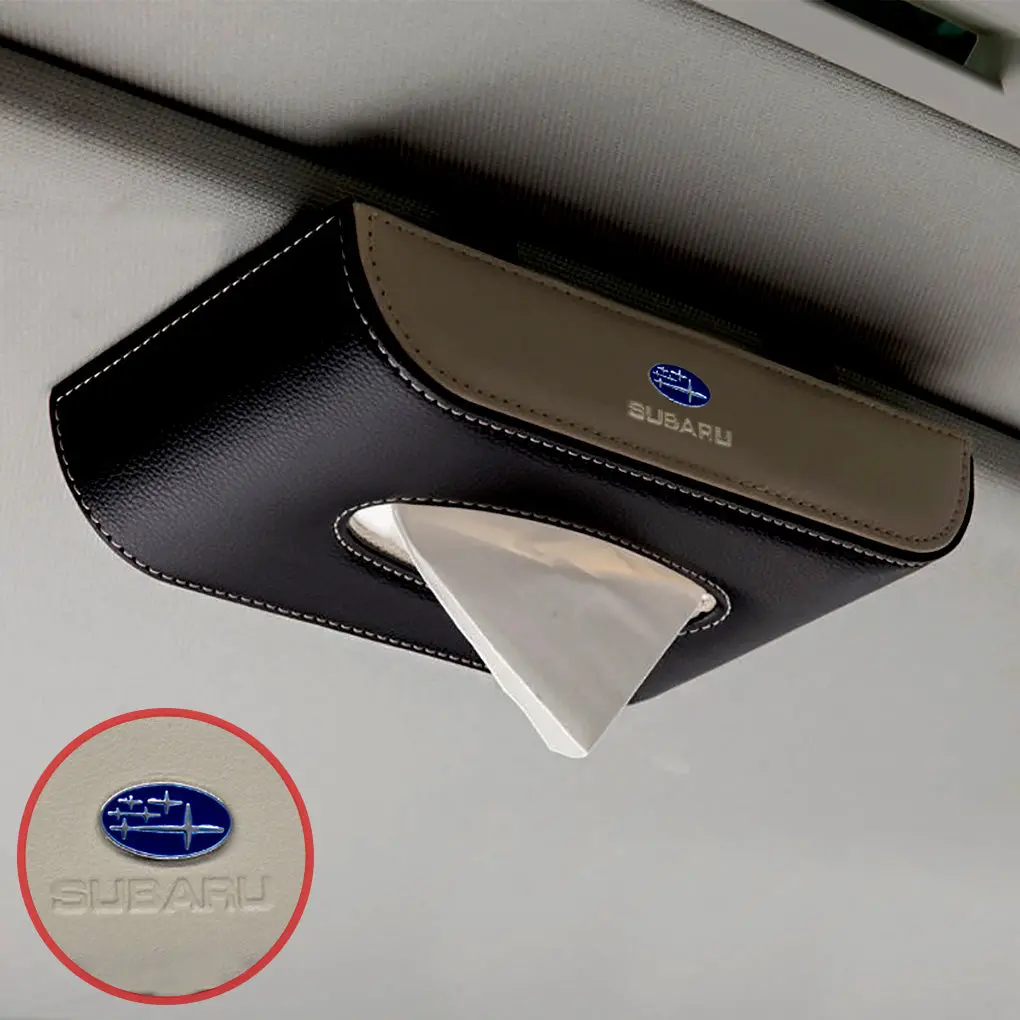 Subaru Leather Tissue Box Napkin Car 1
