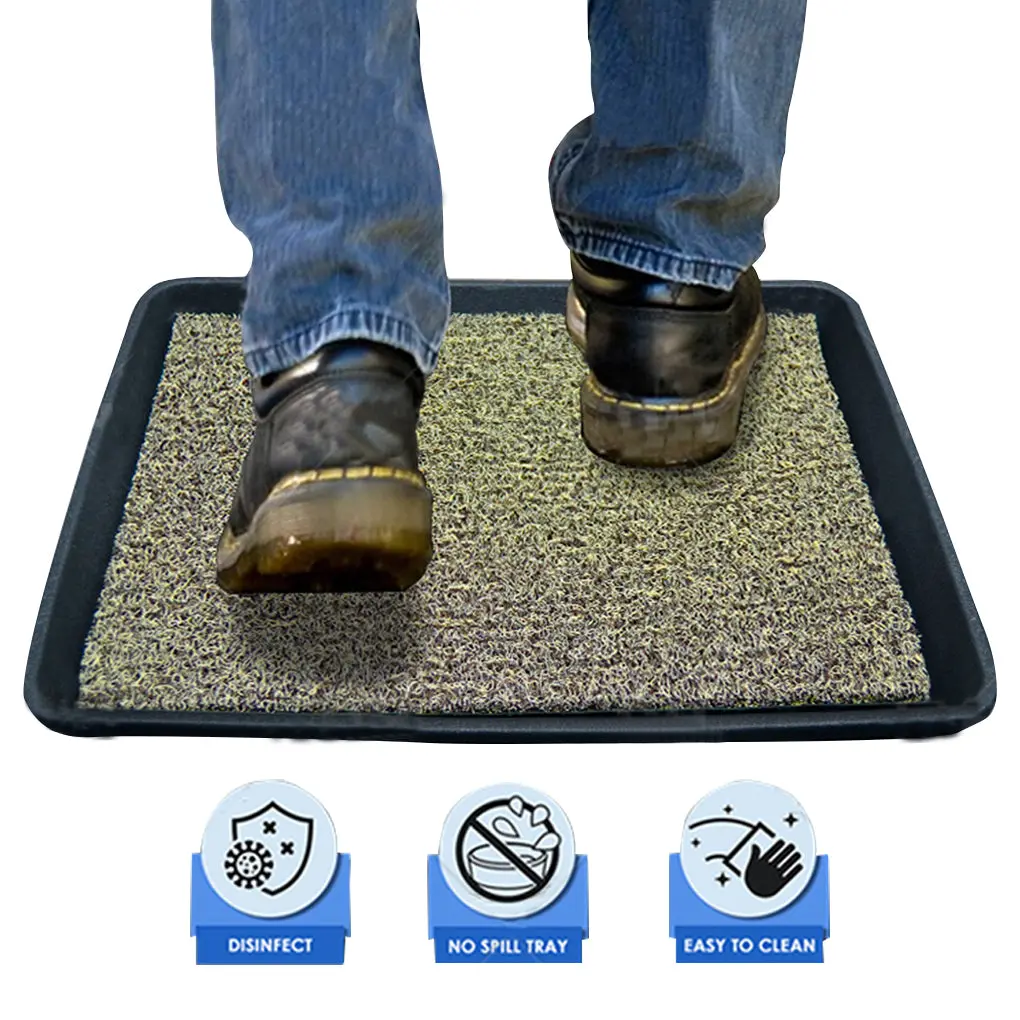 Disinfecting Mat W/ Tray Sterilizing Sanitizing Anti-Bacterial Shoe Sole Cleaner Foot Bath 1