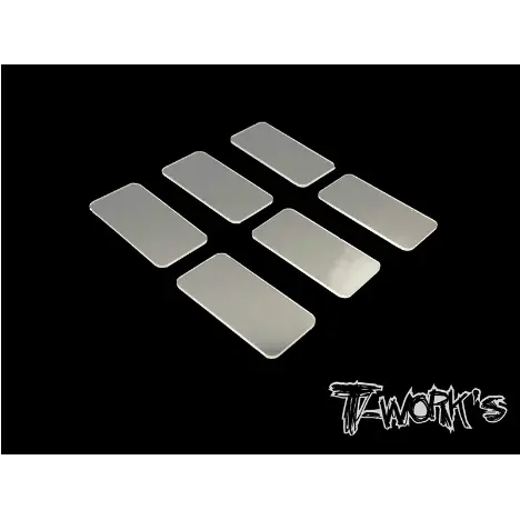 Tworks 1/10 Ep Lexan Side Wing Dam.  40X20mm.  6Pcs 1