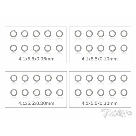 Tworks Thin Shim Sets (4Mm Or 5Mm Diameter) 1