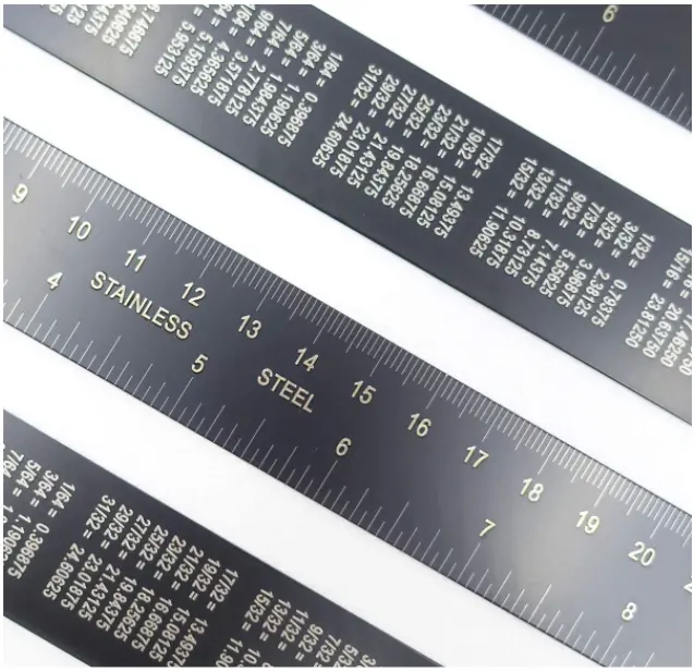 12" Stainless Ruler Black 1