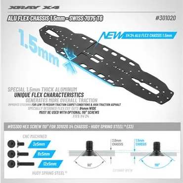 Xray 1.5Mm Flex Chassis (Does Not Come With Special Screws) 1