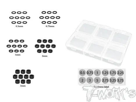 Aluminum Shim Set 3 X 5 X 0.5/0.75/1/2/3Mm 1