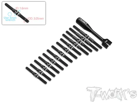 Titanium Black Coating Turnbuckle Set ( For Awesomatix A800r ) 1