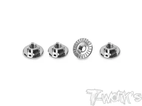 Tp-195-B 64 Titanium Ultra Light Weight Large-Contact Serrated M4 Wheel Nuts ( 4Pcs. ) 1