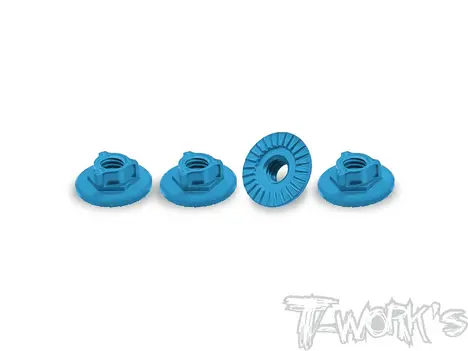 Ta-161 7075-T6 Alum. Ultra Light Weight Large-Contact Serrated Wheel Nut 4Pcs. 1