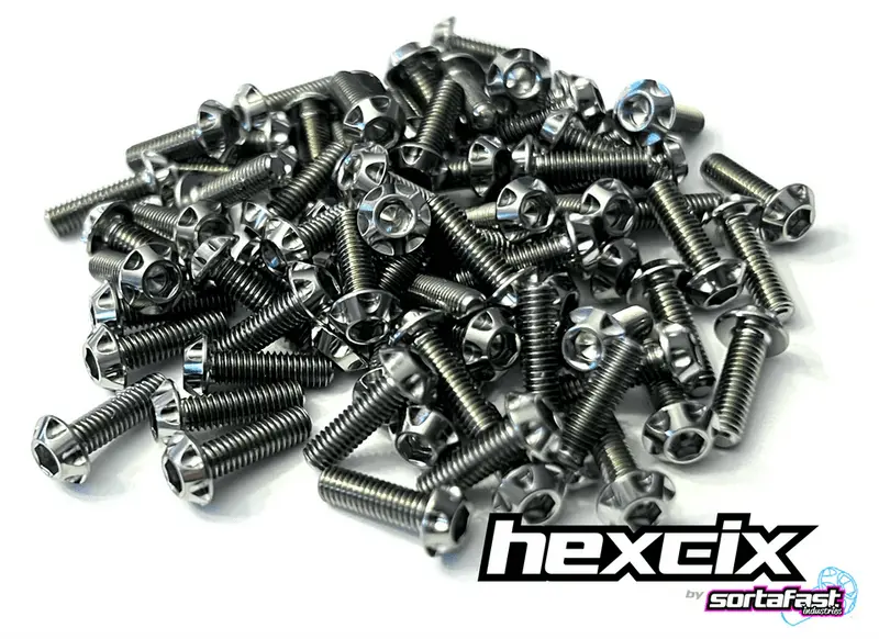 Sortafast Hexcix Titanium Screws - Motor Screws - 2Pk (Metric) 1