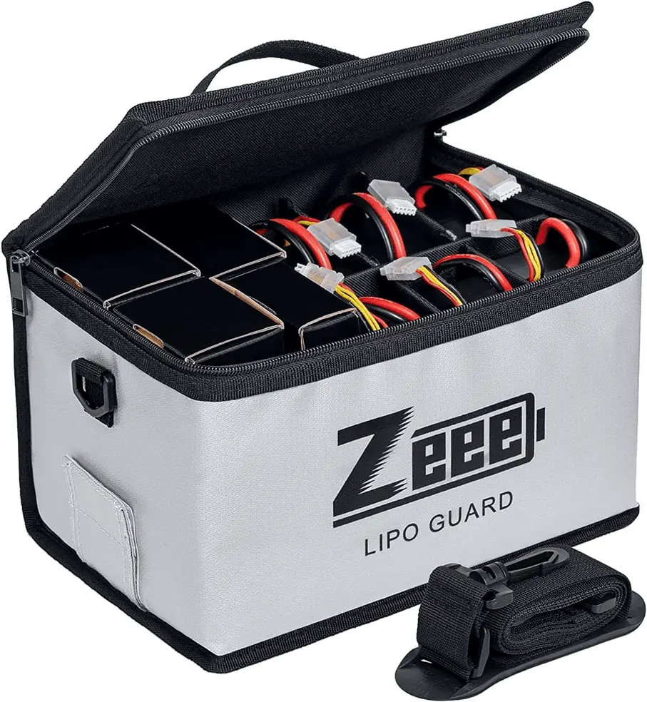 Zeee Large Lipo Bag.  Holds 10 Batteries 1