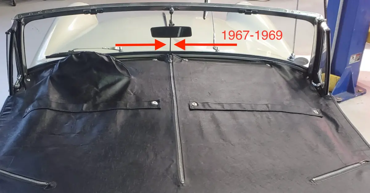 Spridget Windshield Center Post (To Hold Rear View Mirror) 1