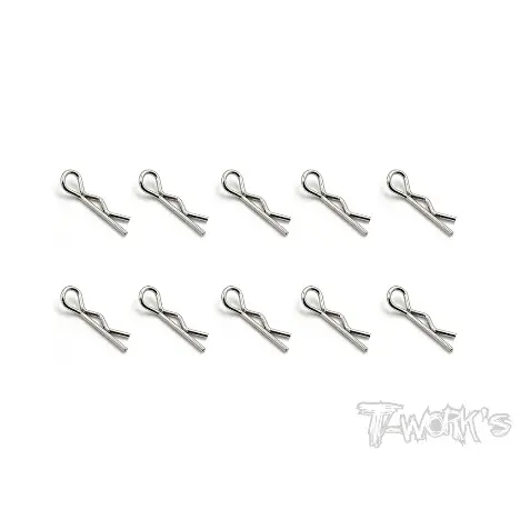 Tworks Bent Body Clips (Silver 10Pcs) 1