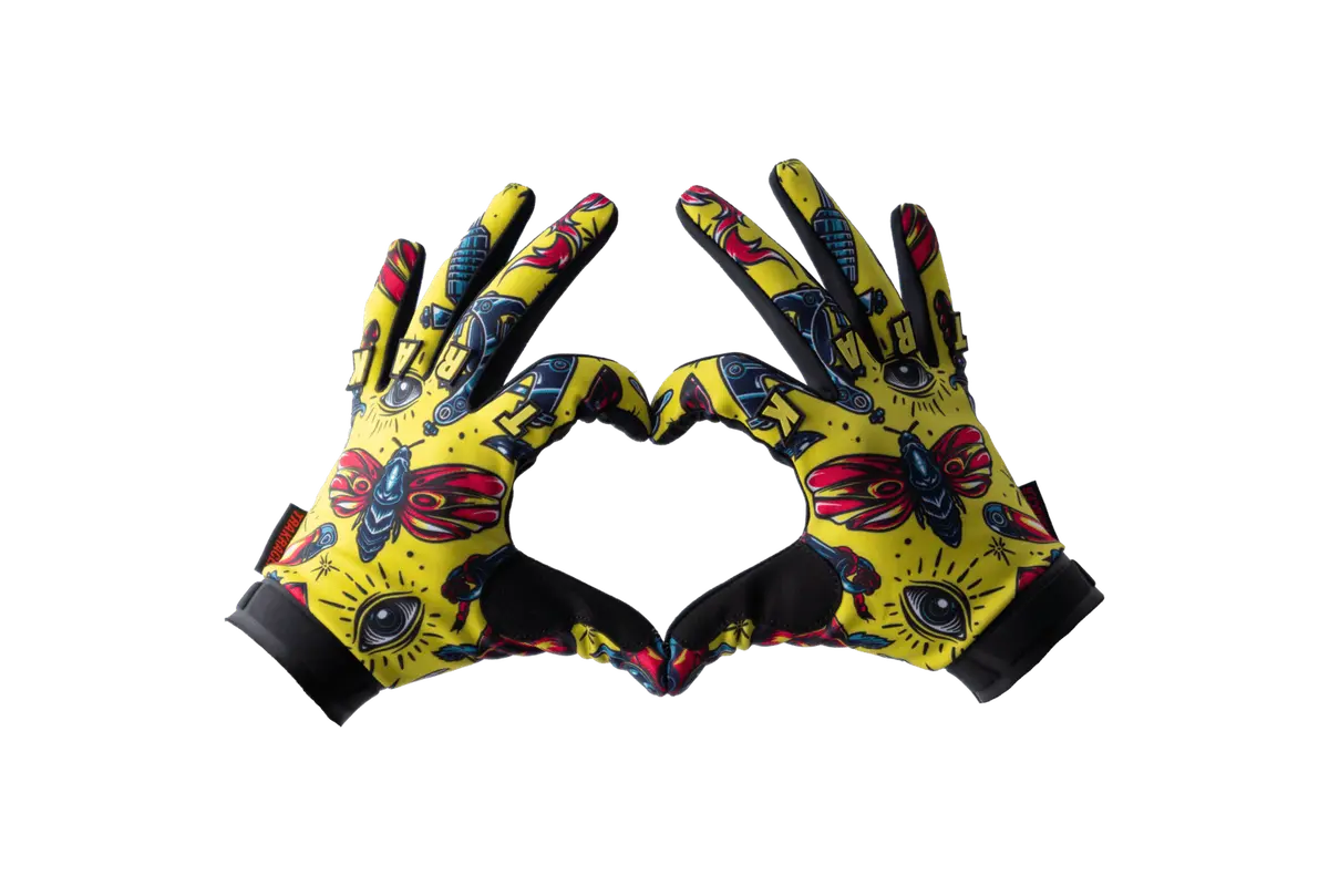 Trak Racer Multi-Use Sim Racing Gloves - Yellow 1