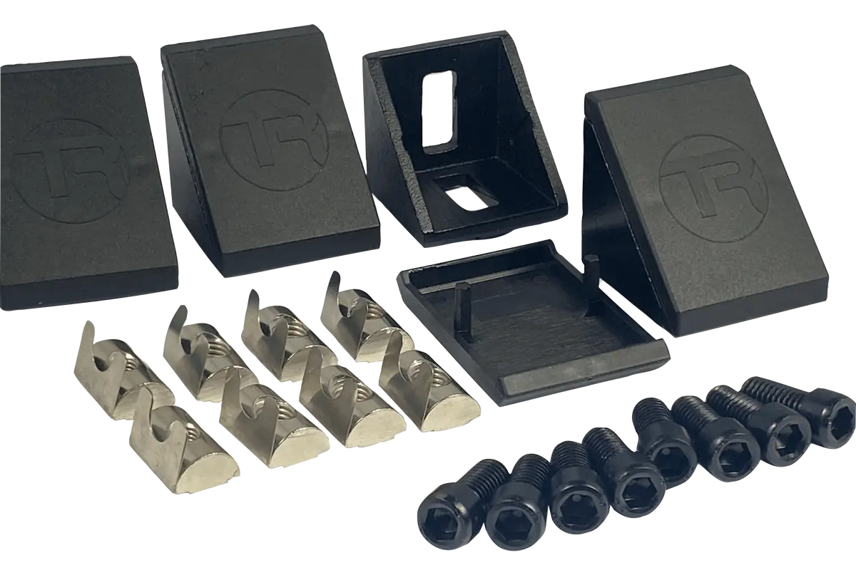 40Mm 8Mm Slot Aluminium Corner Bracket & Cap 1