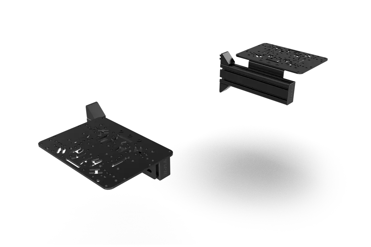 Flight Sim Control Mounts With 2 Side Supports For All Aluminum Cockpits 1