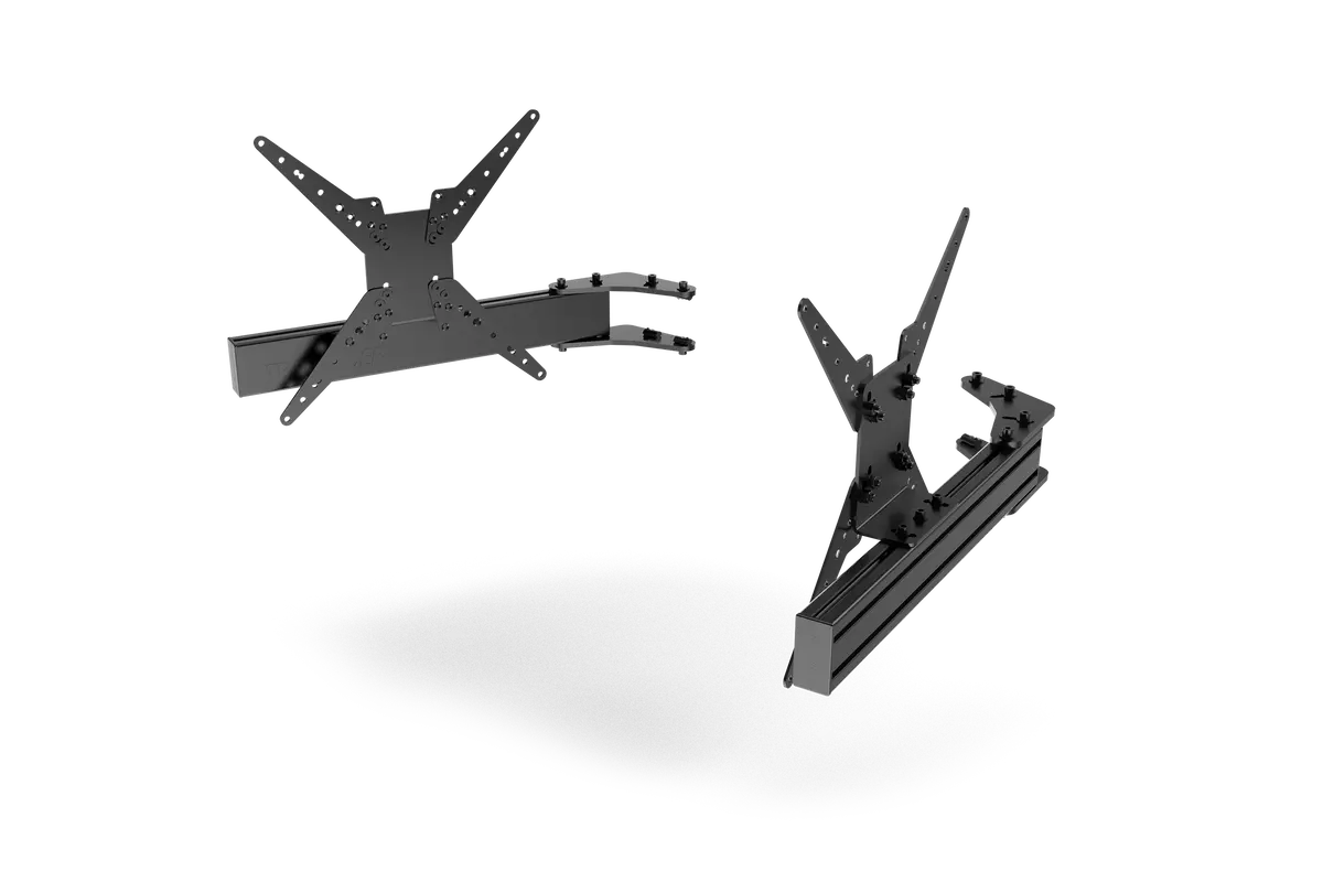 580Mm/22.8" Triple Monitor Add-On Arms With Vesa Mounts 1