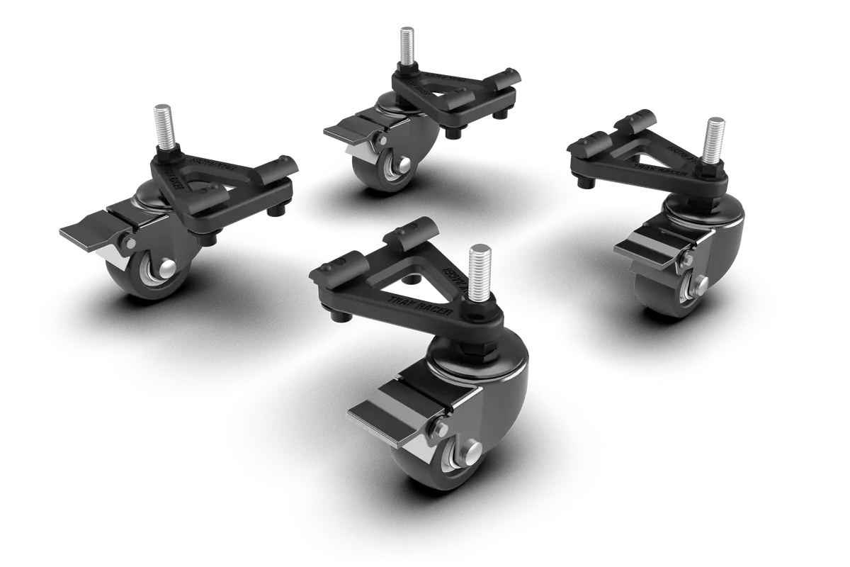 Universal Caster Wheels With Brake & Mounting Brackets 1