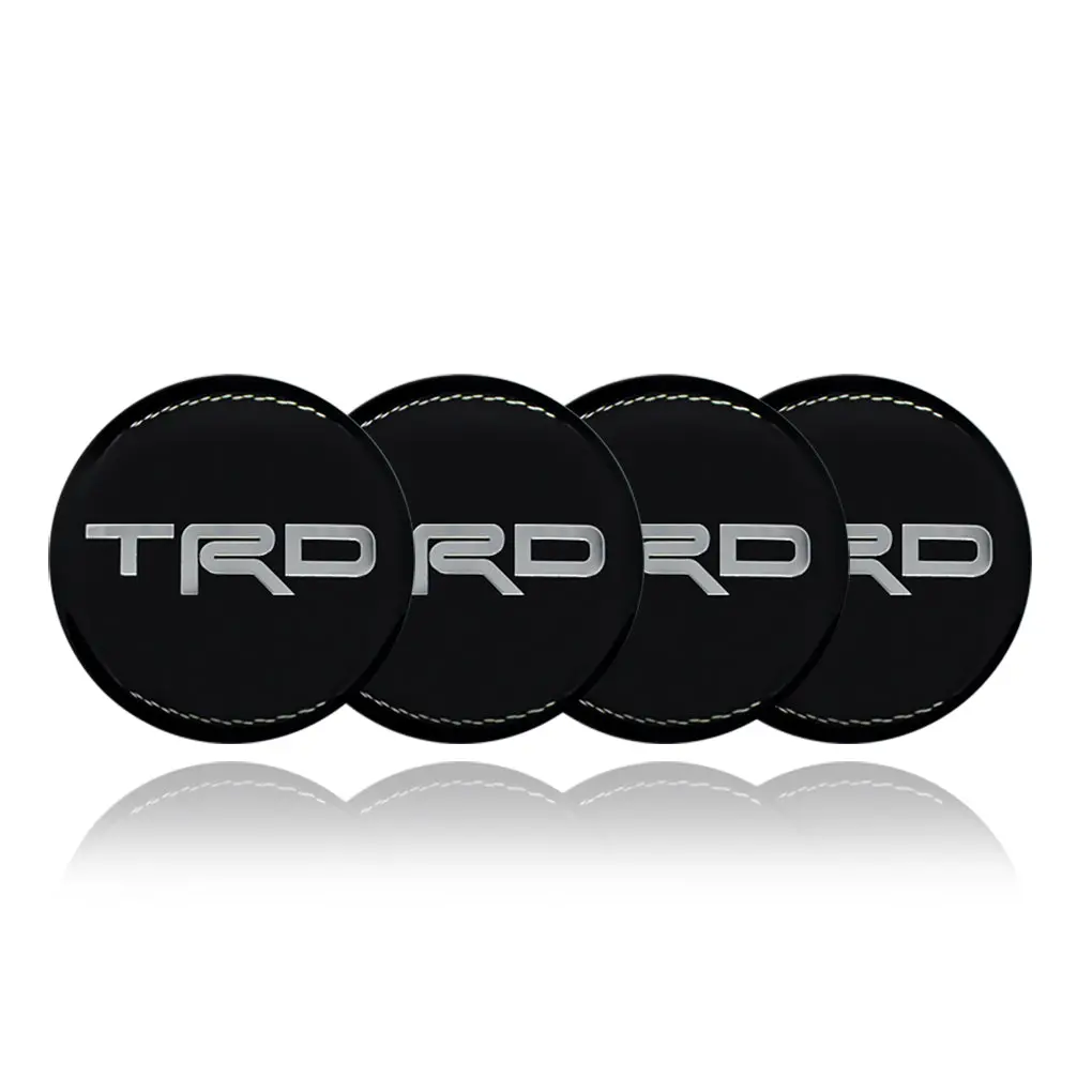 Trd Car Center Wheel Cap Badge Aluminum Metal Sticker 1