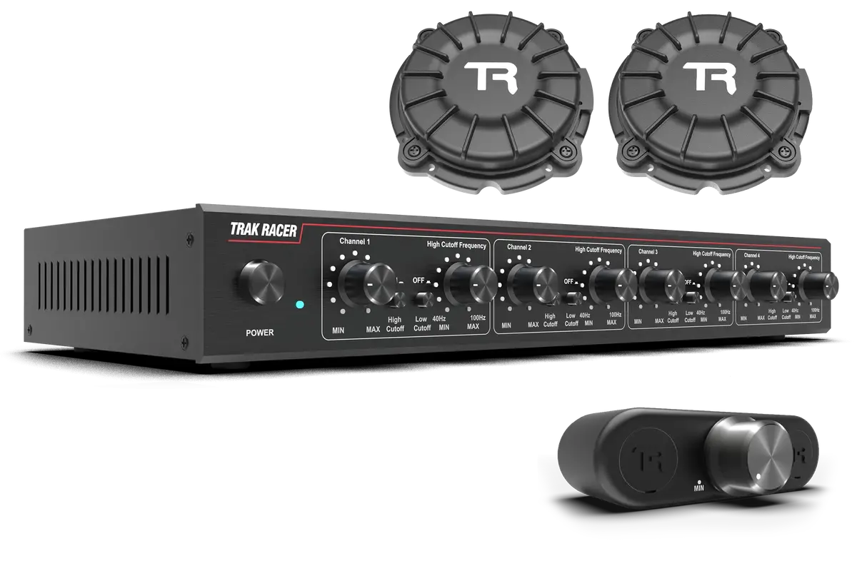 Trak Racer 4Ch 40W Low-Frequency Class-D Amplifier With 2 Bass Shakers And Rig Mounts 1