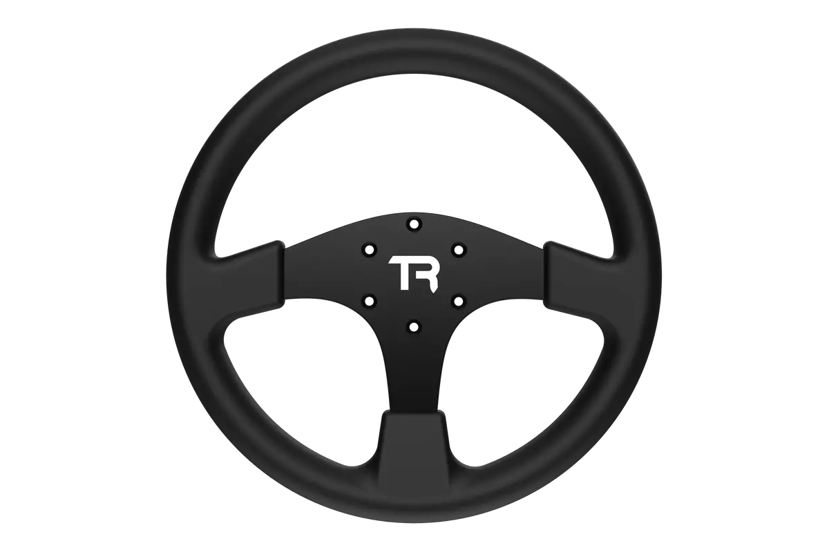 330Mm/13" Round Sim Racing Wheel – Aluminium With Durable Silicon Hand Grips 1