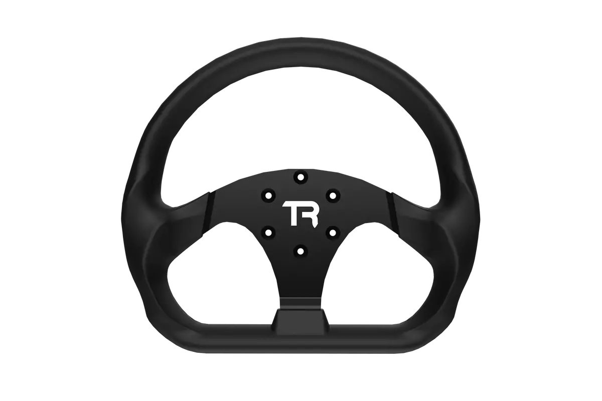 330Mm/13" Flat-Bottom Gt Sim Racing Wheel – Aluminium With Durable Silicon Hand Grips 1