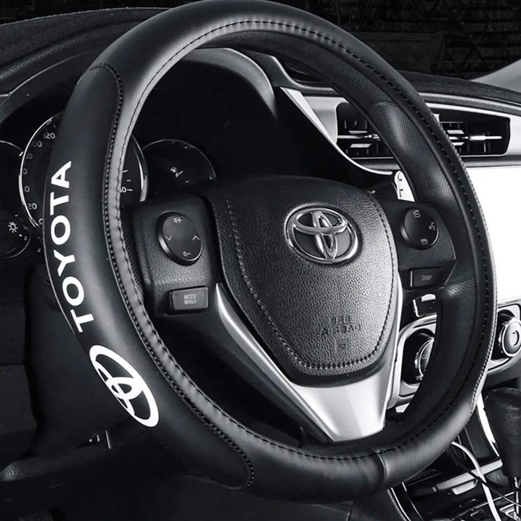 Toyota Pvc Leather Steering Wheel Cover Fits Most Japanese Cars (High Quality) 1