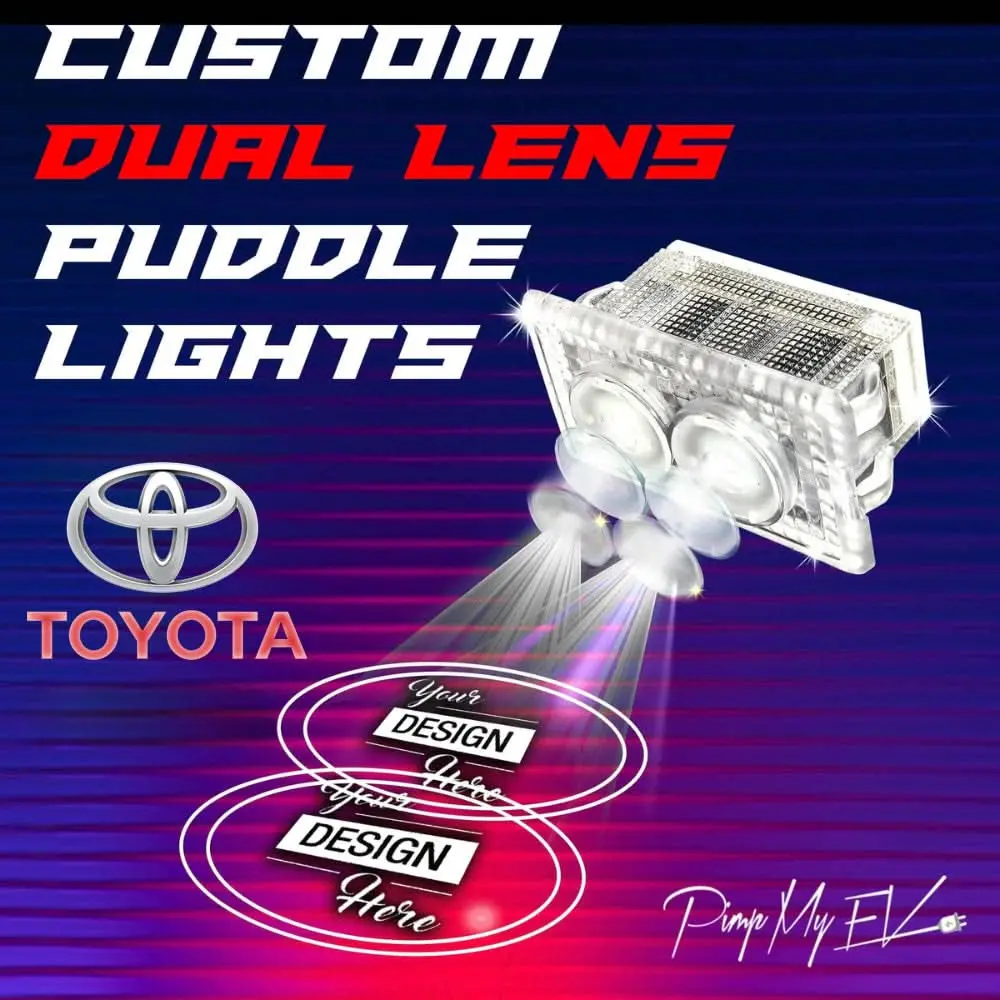 Custom Dual Lens Led Courtesy Door Projector Puddle Lights For Toyota 1
