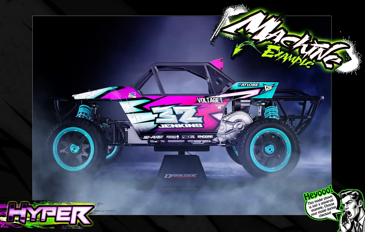 'Hyper' Themed Wrap Fits Kraken Rc® | Sx5 Sidewinder | Tsk | Tsk-B | Vekta.5 | Vesla.5 1