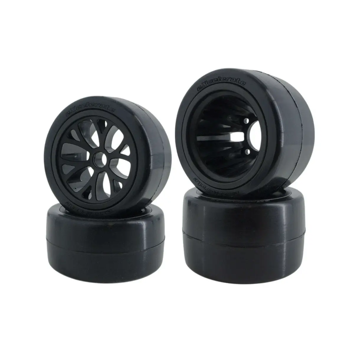 Wgt-R Pre-Mount Rubber Tire Set (Cm/Cs) 1