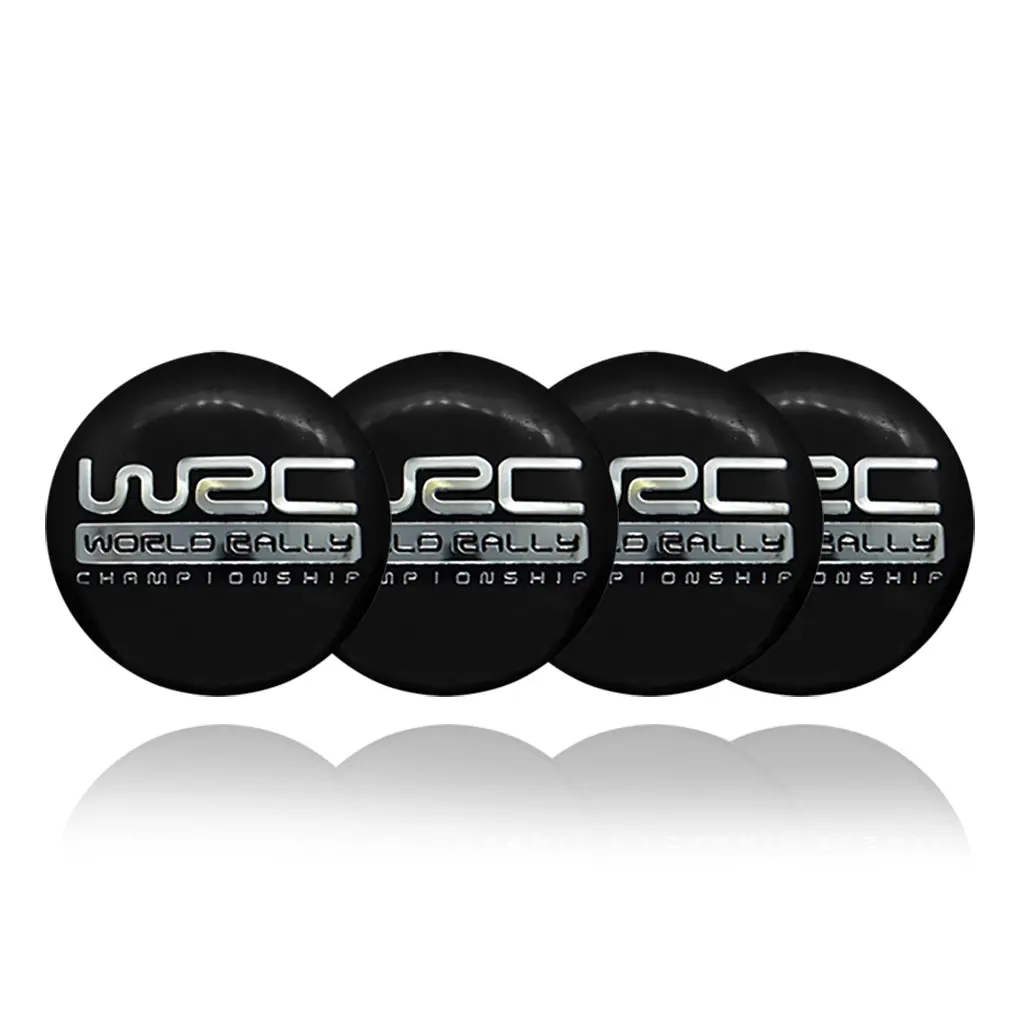 Wordl Rally Championship Car Center Wheel Cap Badge Aluminum Metal Sticker 1