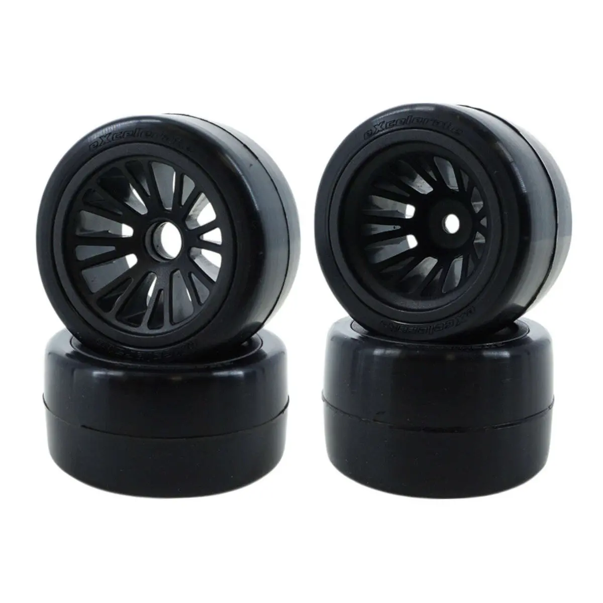 Excelerate F1 Pre-Mount Rubber Tire Set (Cm/Cs) 1